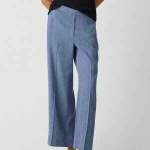 Theory Relaxed Pull-On Pant in Fluid Linen, Size 4
